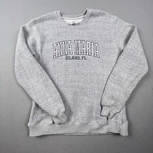 Pacific & Co Sweatshirt Mens S Gray Anna Maria Island FL Embroidered Pullover